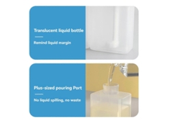 Dispensador de jabón automático con sensor dual de 300 ml, carga USB, ajuste de 3 niveles, montaje en pared para baño, Rosewell