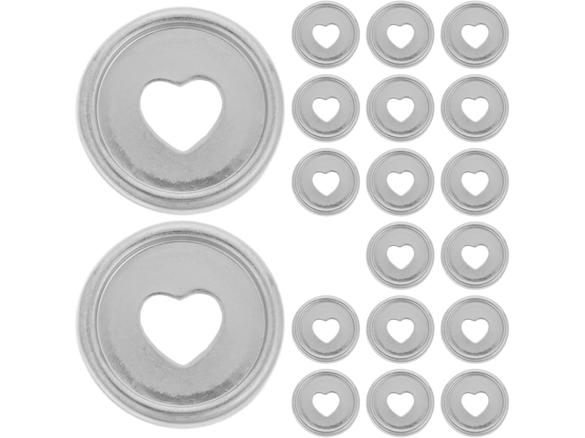 Discos De Encuadernación Redondos De Plástico Plateados Con Forma De Corazón, Paquete De 50 Unidades.