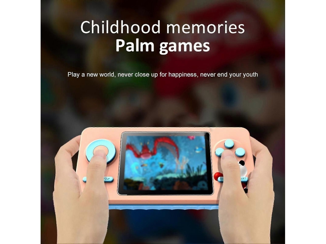 Consola de videojuegos con 520 juegos integrados, textura antideslizante, batería de larga duración, pantalla de alta definición, diseño ergonómico e interfaz GOKOCO.