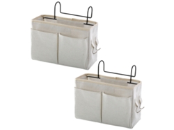 VVJIJILLY Conjunto De 2 Bolsas De Arrumação Suspensas Para Cabeceira (cinza/branco/rosa/azul Escuro)