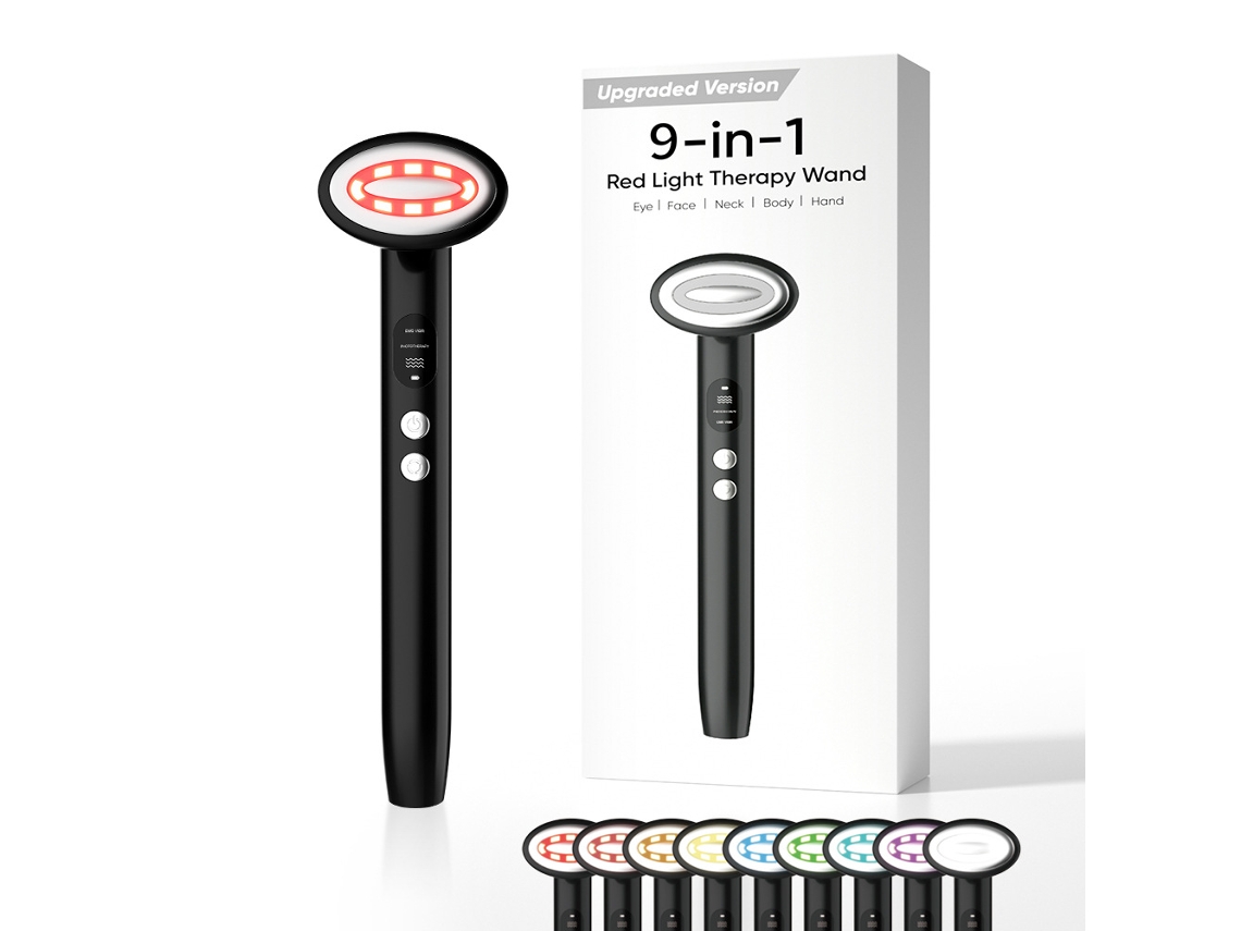 Masajeador facial y ocular 9 en 1 con microcorriente EMS para belleza MDUG