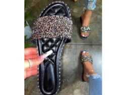 2026-zapatos Planos Sin Cordones Deslizantes Con Purpurina Sandalias Casuales Para Mujer