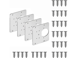 Placa De Reparación Bisagras Acero Inoxidable 6 Piezas Instalación Puertas Gabinetes Fijas (color: Bisagra B)