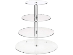 Soporte Para Pasteles De Acrílico Transparente Con 3/4 Niveles Para Fiestas Y Dulces.