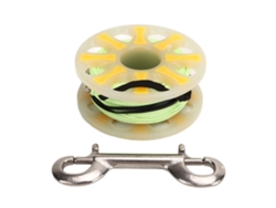 Danu2026-carrete De Dedo Para Buceo 30m Fibra Poliéster Reflectante Nocturno Ligero Duradero Con Gancho Bicolor Naranja
