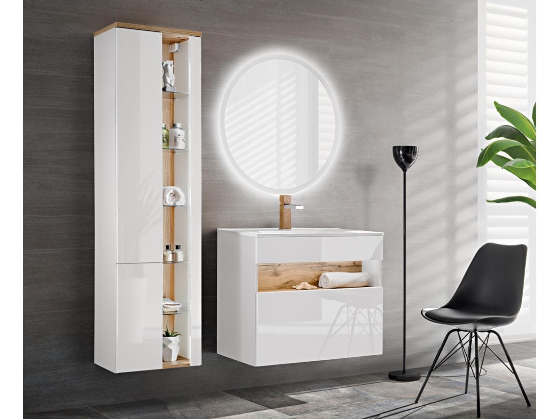 Armario Bajo Lavabos FURNLUX Classic Bahama (Blanco, Madera Contrachapada - 60X46X68 Cm)