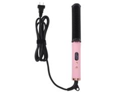 Plancha De Pelo Rizador Y Alisador 2 En 1, Peine Rizador Eléctrico Con Iones Negativos, Herramienta De Estilismo, Rosa