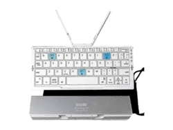 Mini teclado Bluetooth plegable con soporte para celular, teclado Bluetooth plegable de aleación de aluminio para tableta. Nostalgia88