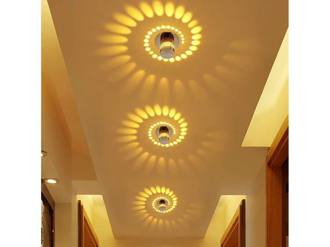 Foco Empotrado Led Redondo 3w 3000k Branco Quente Para Corredor Escadas Ø55mm Design Moderno