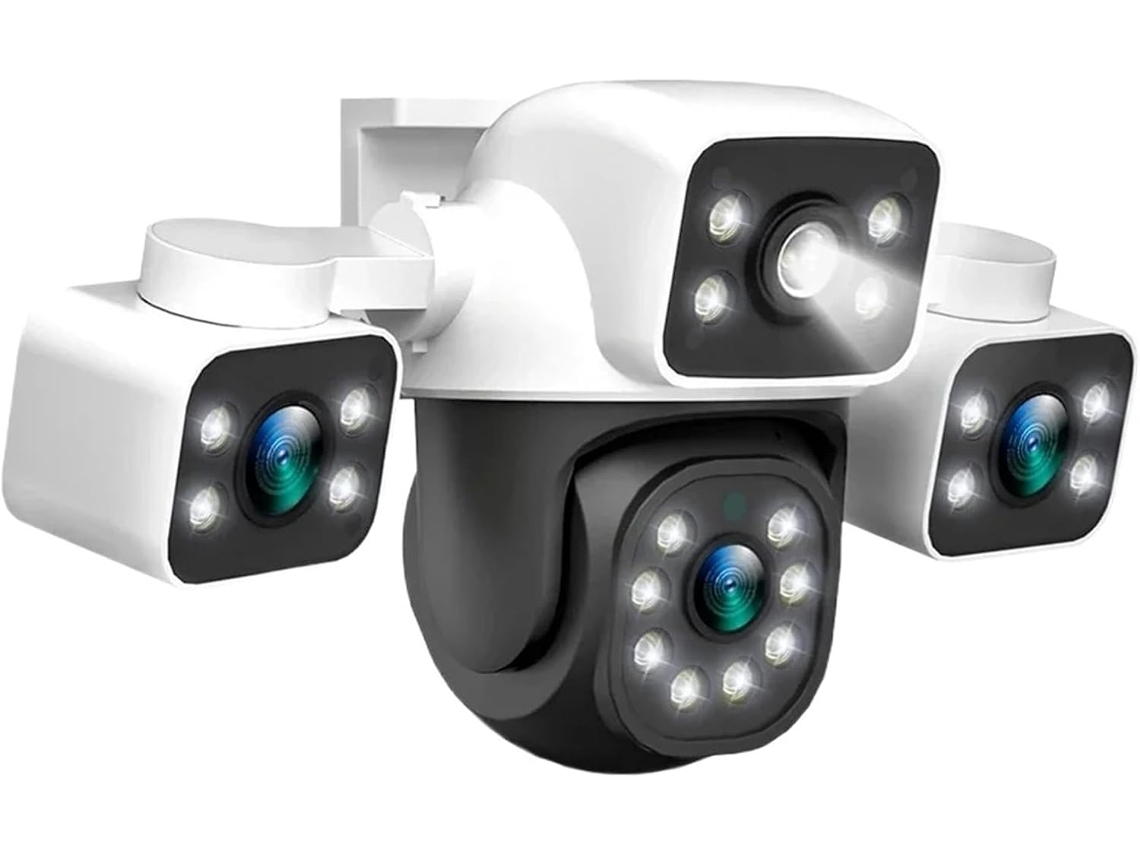 Cámara Ip Wifi De 6 Mp, 3 Lentes, Pantallas, Zoom 10x, Detección Por Ia, Seguimiento.