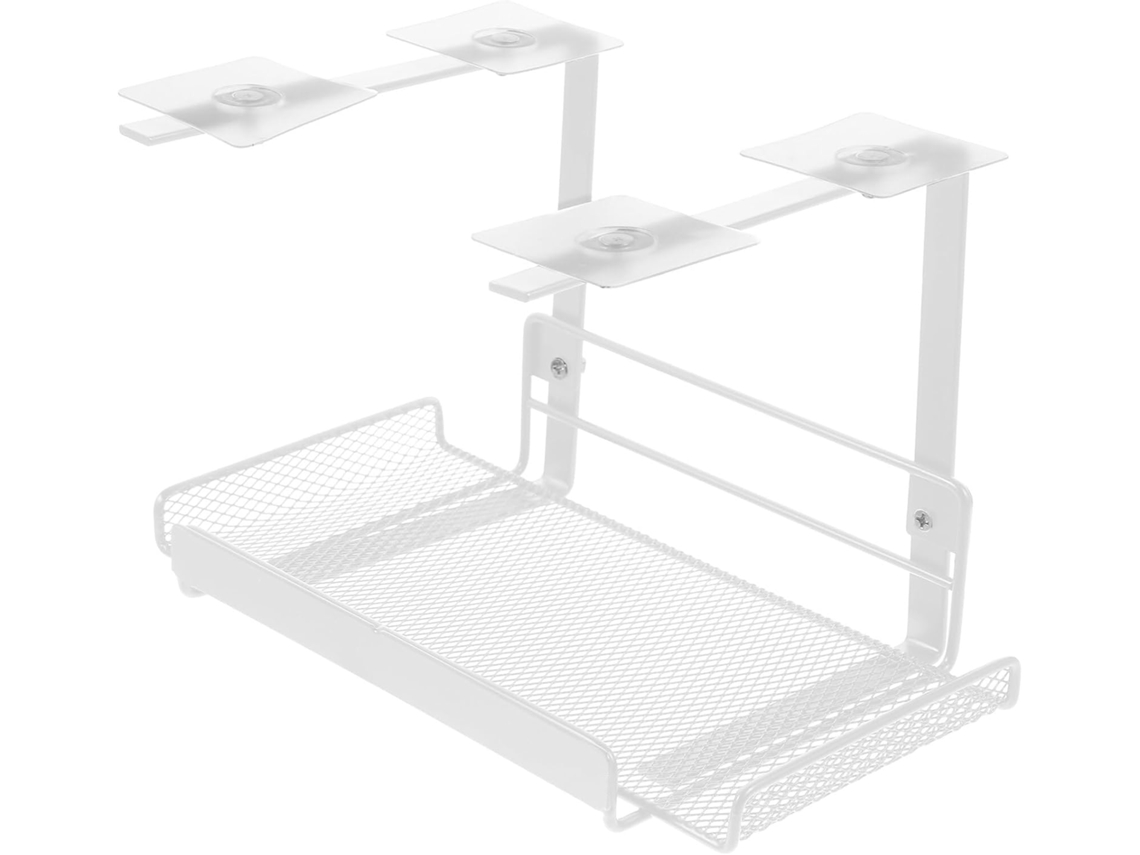 Organizador de cables para instalación debajo del escritorio, ideal para fuentes de alimentación y regletas.