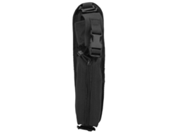 Mochila negra para walkie-talkie para actividades al aire libre.