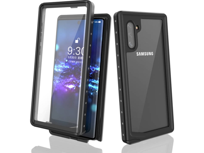 Funda y Protector de Pantalla Samsung Note 10 PHONESHIELD Aquaproof IP68 Negro