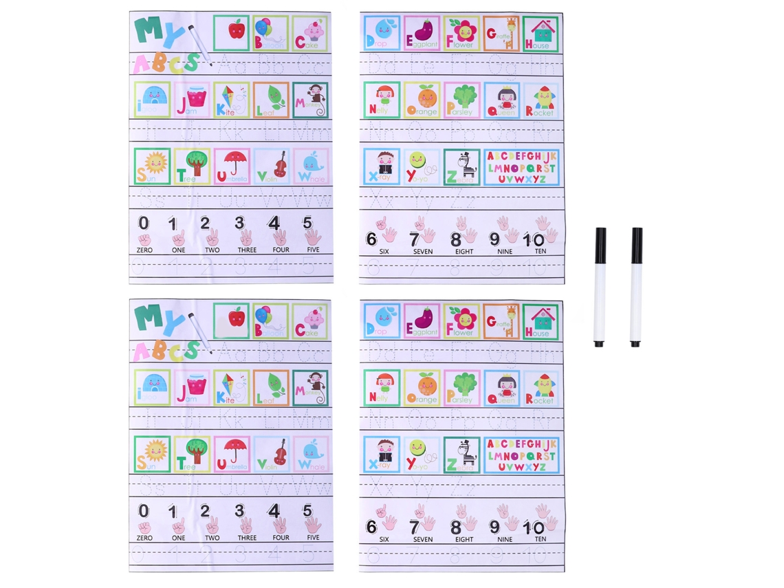 2026-2 Set Pegatina De Pizarra Blanca Autoadhesiva Pvc Reutilizable Para Pared Letras Alfabeto Educativo Preescolar