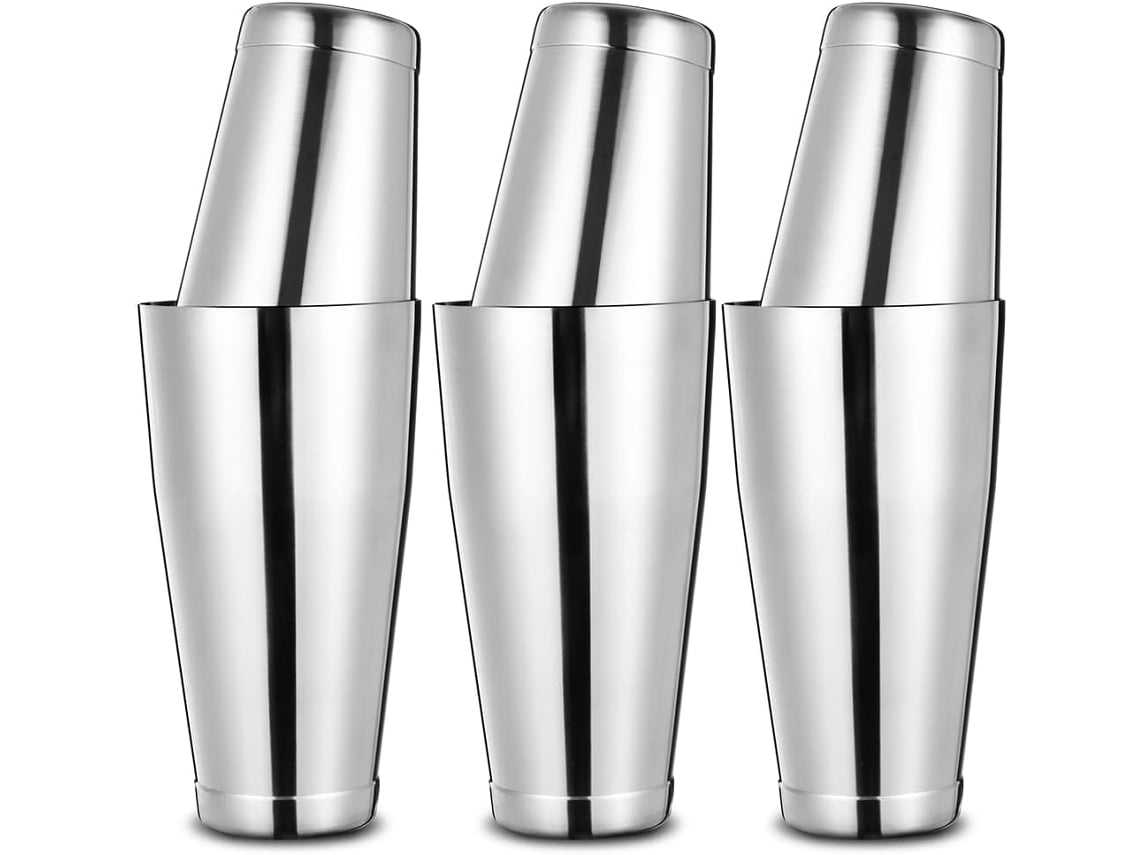 Juego de 3 cocteleras Boston Bar de Yunzii de 600 ml/700 ml