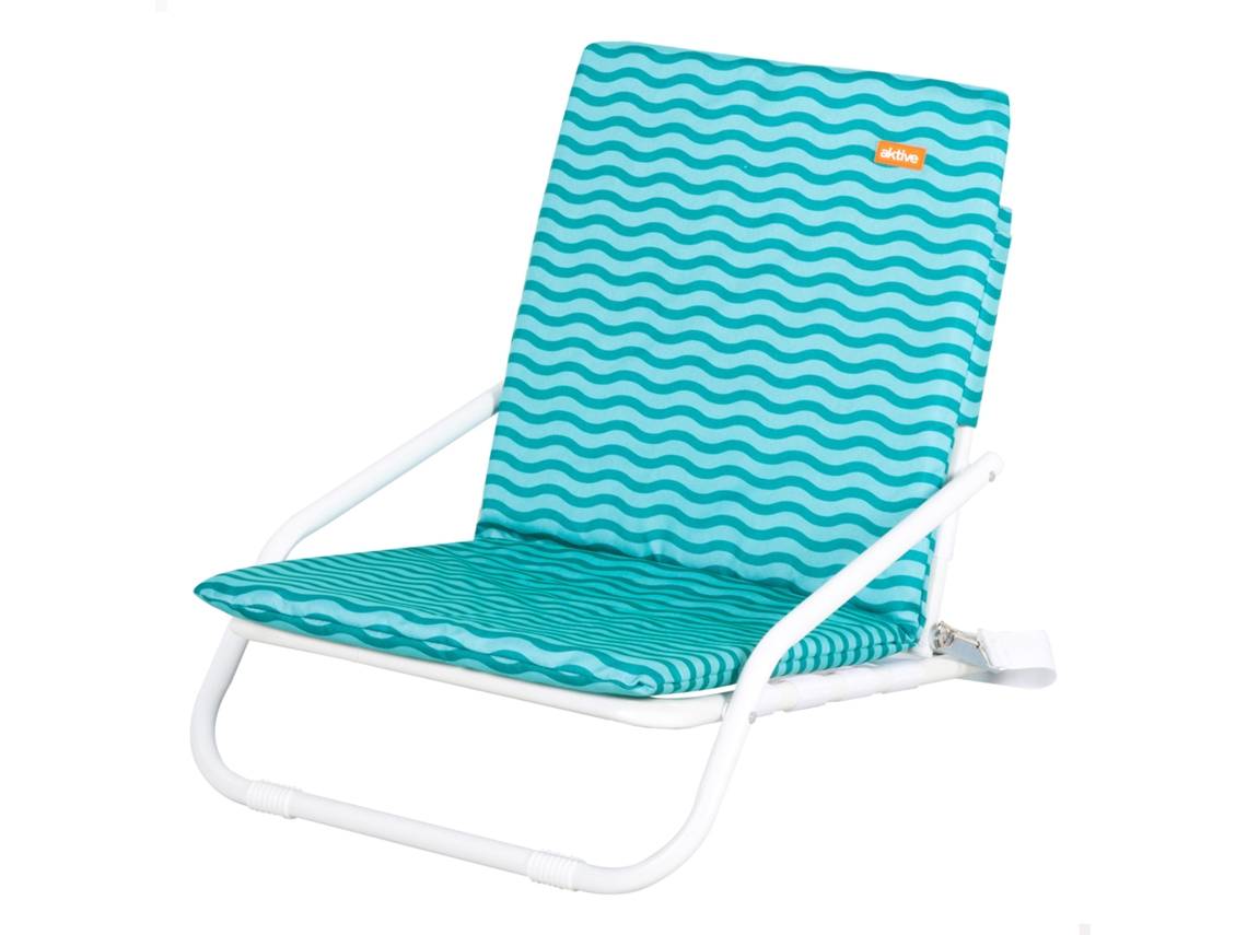 Aktive Silla De Playa Ligera Con Asa 46x60x50 Cm Azul