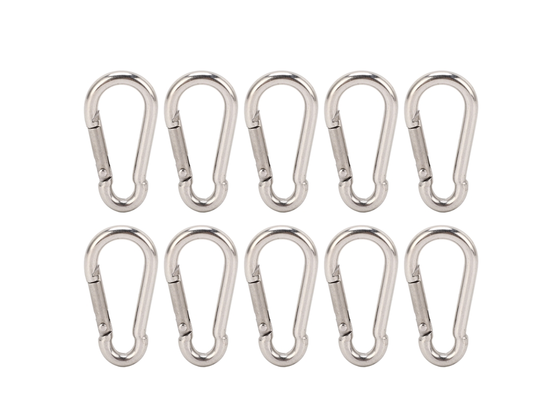 10 Piezas De Mosquetones Con Gancho De Resorte De Acero Inoxidable 304 De Alta Resistencia Para Paneles Avícolas De 4 Mm