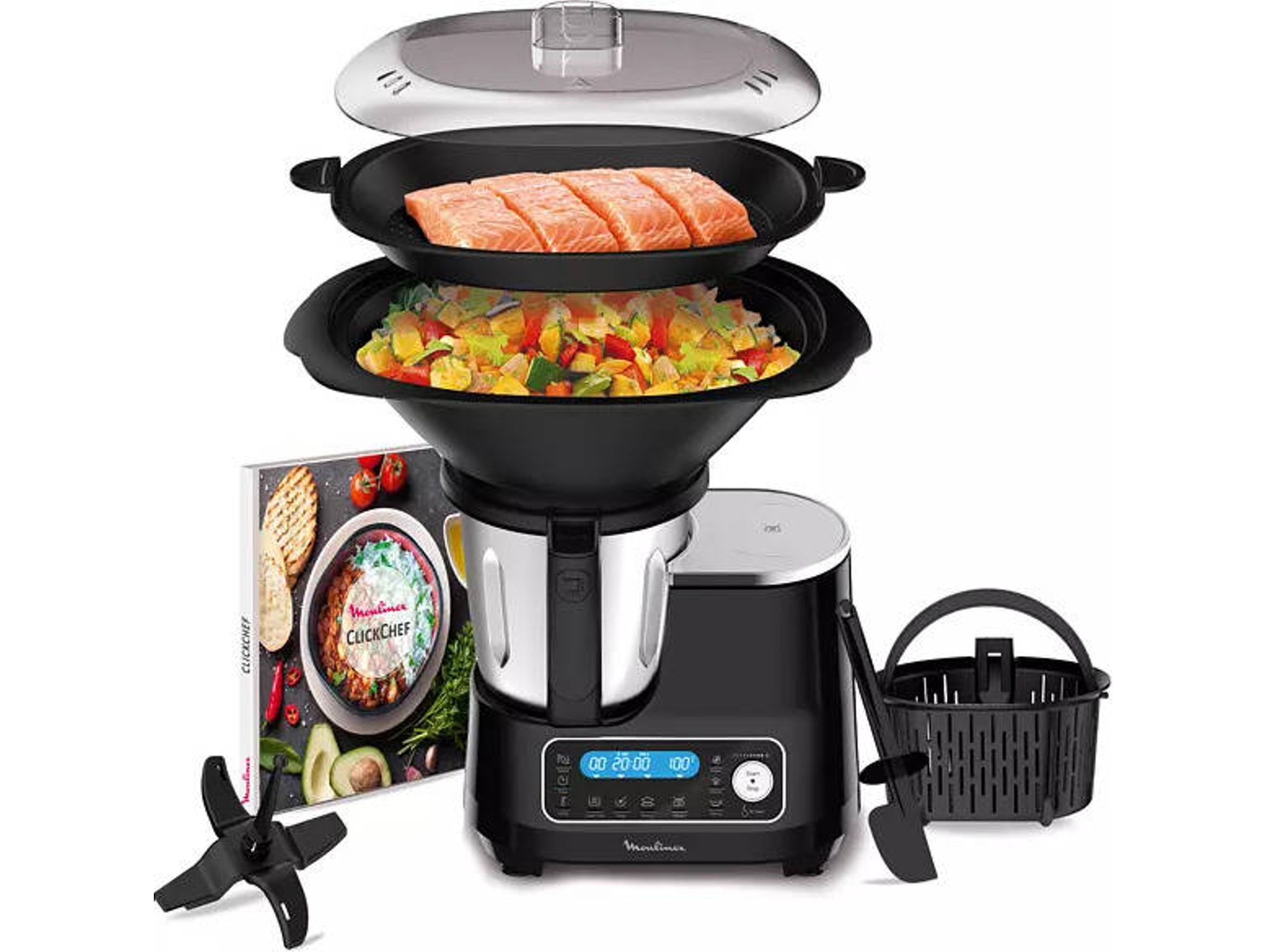 Robot de Cocina MOULINEX HF4SPR30 (3.6 L - 1400 W - 7 accesorios)