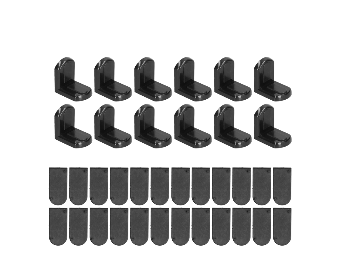 Soporte de esquina en ángulo recto con forma de L para estantes, muebles y armarios, 54x54 mm | Sin marca