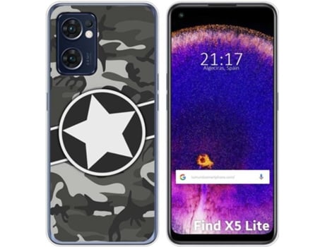 Carcasa Oppo Find X5 Lite 5G TUMUNDOSMARTPHONE Dibujos Camuflaje 02 Multicolor