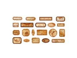 40 pegatinas para álbumes de recortes, fáciles de quitar, decorativas, para diarios, planificadores, calendarios, estilo coco y café con leche.