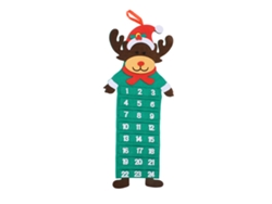 Este calendario de adviento navideño de fieltro con 24 bolsas lavables se puede colgar en la pared e incluye un temporizador de cuenta regresiva y una decoración de elfo.