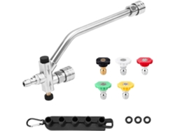 Accesorio De Conector De Doble Espuma, Limpiador De Conexión Doble De 1/4 Po Con 5 Boquillas Para Li