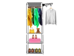 Armario Vestidor Static NYANA Home 170x55x35 cm 3 baldas, 1 barra superior, 1 colgador lateral Blanco