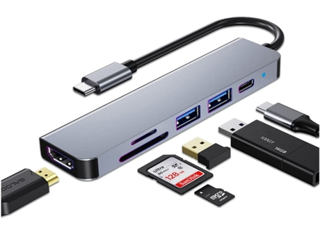 Adaptador Hub USB C HDMI0214-Y6 Negro