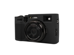 Funda protectora de silicona suave con textura de lichi para Fujifilm X100vi (negro) Zruxe