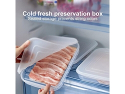 2026-caixa De Armazenamento Transparente Para Geladeira Com Tampa Macia 5pcs Para Sushi Carne E Frutos Do Mar