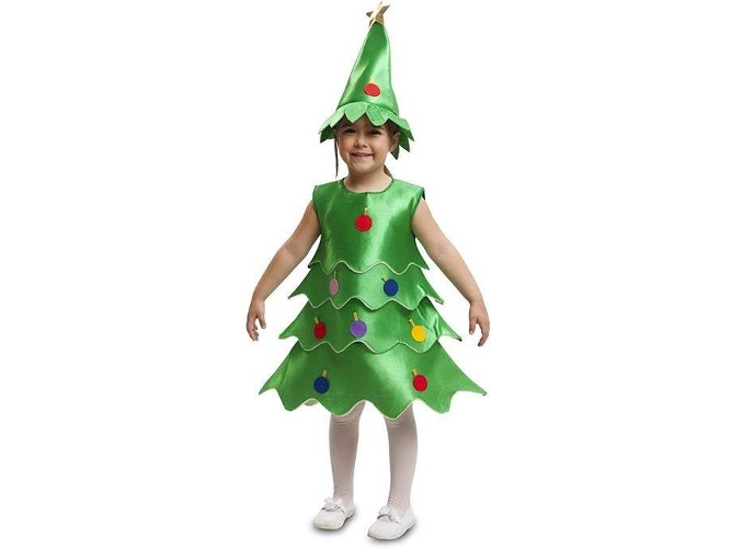 Disfraz de Niña VIVING Arbole de Navidad (Tam: 7-9 Años)