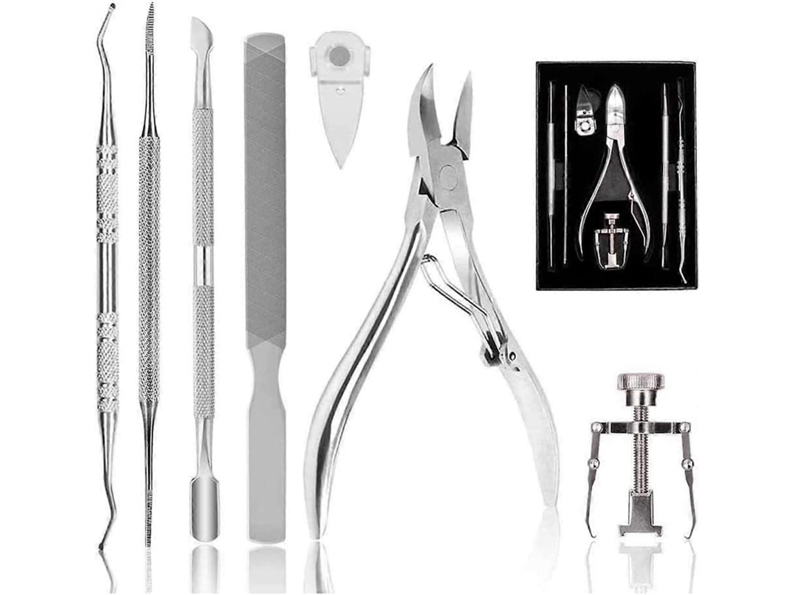 Kit De Herramientas Para Uñas De Pie 7 Piezas, Acero Inoxidable Quirúrgico, Cortauñas Profesional Para Uñas Encarnadas Y Gruesas