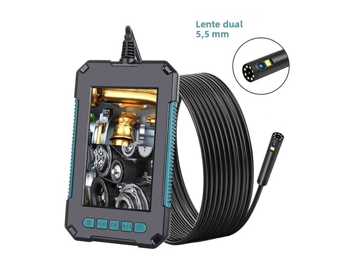 Cámara Endoscópica Industrial Con Pantalla Ips De 4,3 Pulgadas Y Doble Disco Duro De 5,5 Mm