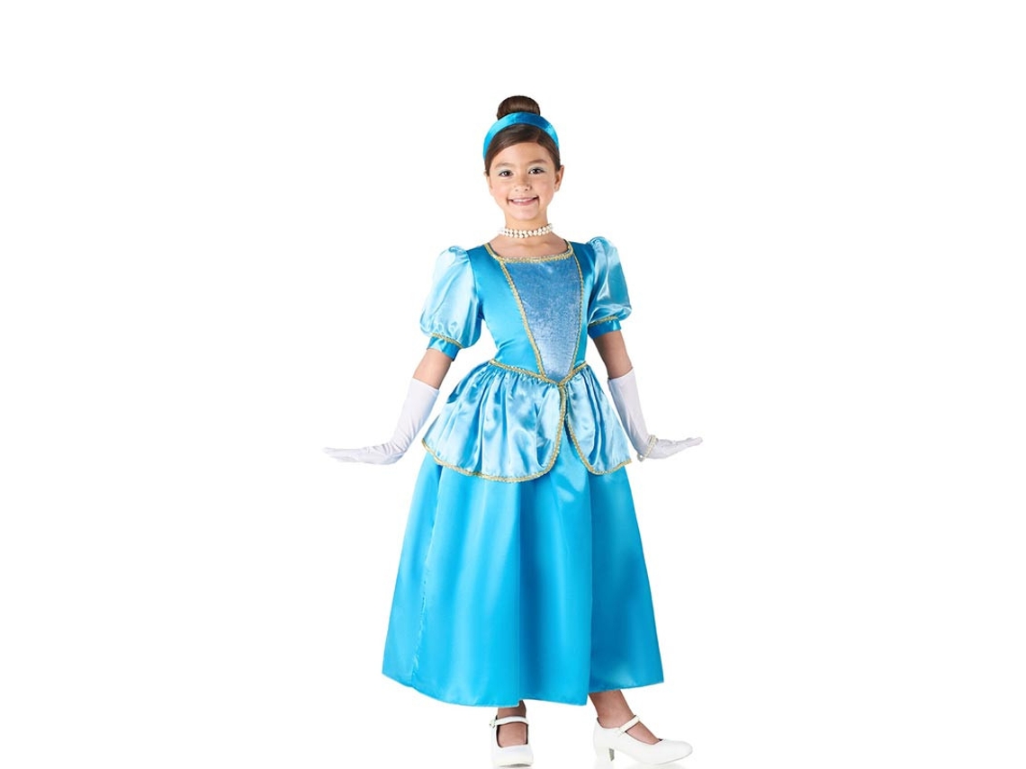 Disfraz de Princesa azul celeste de cuento para niña