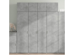 Armario De Madera De Ingeniería Gris Hormigón 80x42,5x225 Cm