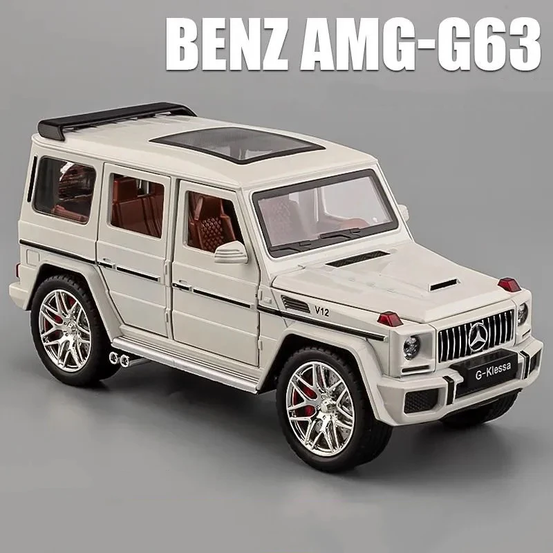 Coche De Juguete (blanco) A Escala 1:24, Fabricado En Metal Fundido A Presión, Con Efectos De Sonido Y Luz.