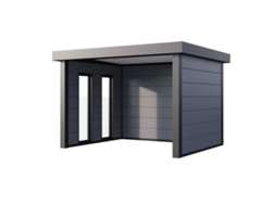 Apoyo de Jardin metálico NH1 con ventanas | Gris Claro | 298 x 358 - NOVO HABITAT
