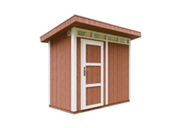 Caseta Jardin Exterior paneles a base de Madera LP SmartSide 3m2 con Suelo y Baldosas Bituminosas - L161xA294xA239 cm - TIMBELA M901 - Redwood red