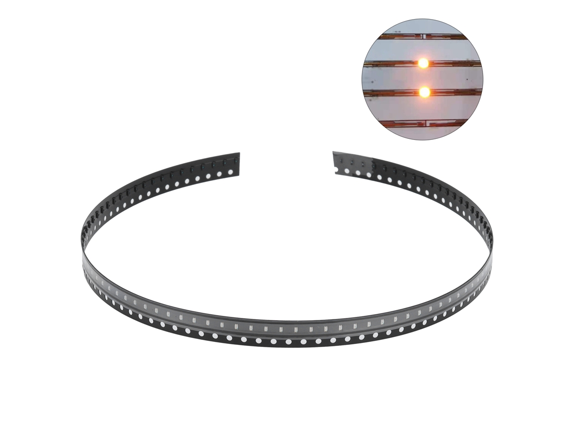 100 Diodos Led Smd De Bajo Voltaje Para Componentes Electrónicos De Pcb Diy, Color Naranja.