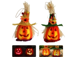 2 Linternas De Calabaza De Espuma Para Halloween Con Luces Intermitentes, Decoración Para Casas Embrujadas
