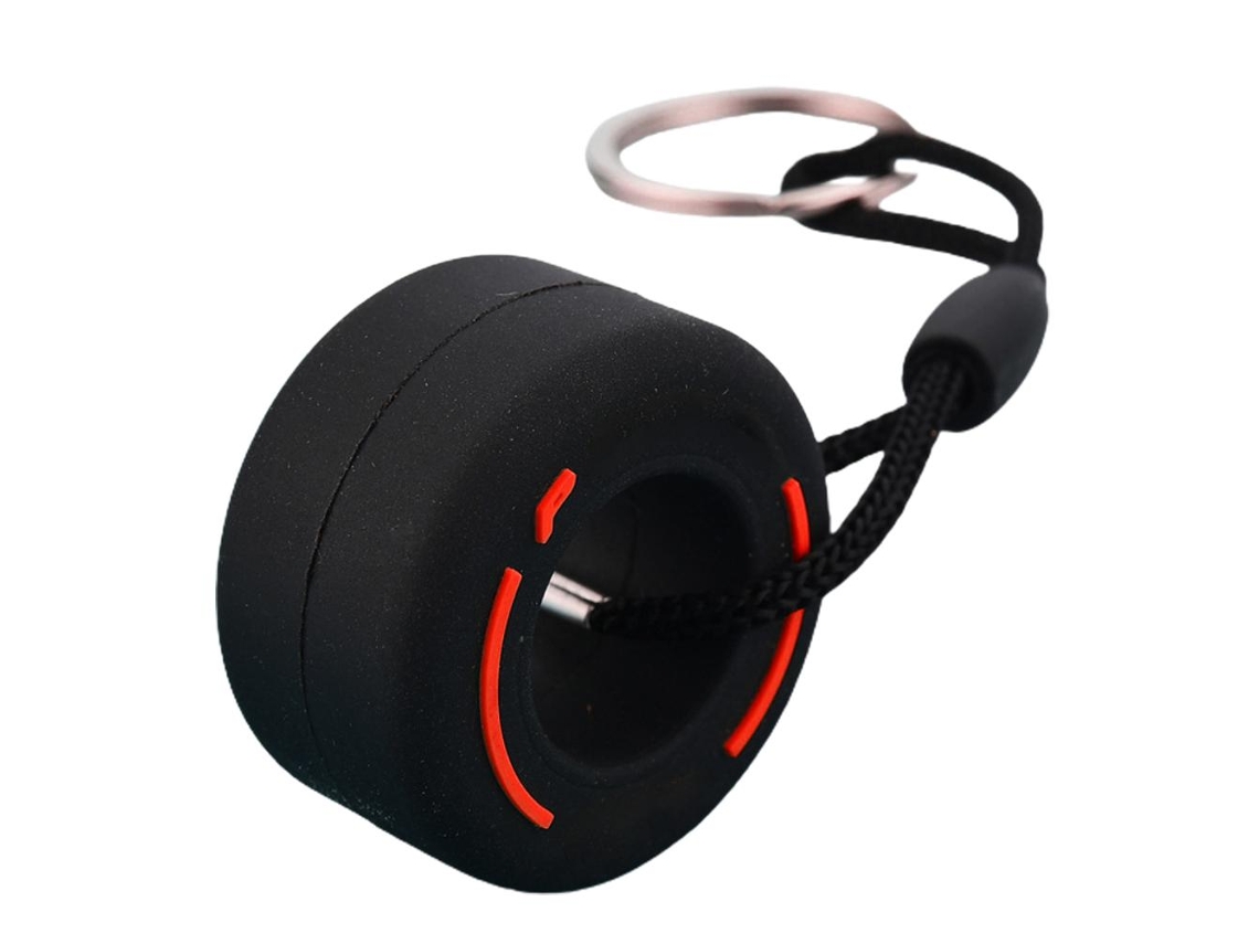Llavero Miniatura Con Forma De Rueda De Dibujos Animados En 3d, Fabricado En Goma Pvc Blanda - Accesorio De Decoración Para Coche
