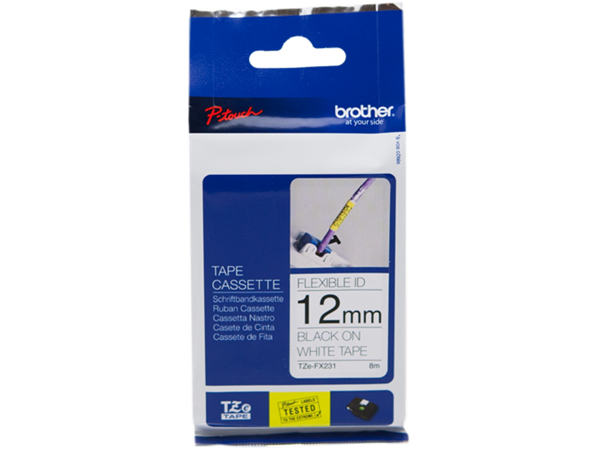 Cinta BROTHER TZeFX231 laminada flexible
