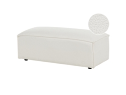 Otomana BELIANI Hellnar de Bouclé Blanco 52x102x39