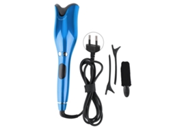 Plancha De Rizo Automática Antiquemaduras Con Pantalla Lcd, Herramienta De Peinado Azul Para Cabello