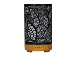 Difusor De Aroma Ultrasónico (negro) Con Luz Led Y Aspas De Hierro Huecas, Humidificador De Escritorio.
