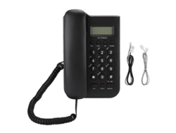 Teléfono Fijo Con Cable Kx T076 Para Hogar Y Oficina Con Línea Telefónica Del Reino Unido, Color Negro.