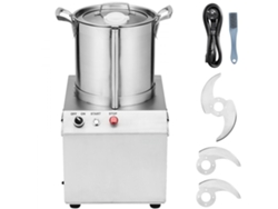 Procesador de alimentos de acero inoxidable de 10 l con cuchillas en forma de S, motor de 1100 W y patas antideslizantes Tekmaquinas