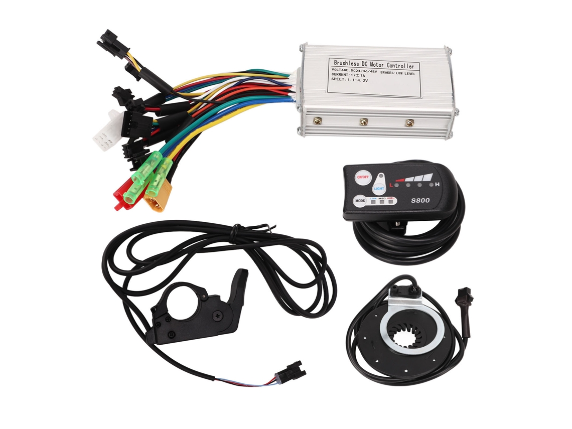 Jinwei-kit Controlador Motor Bicicleta Eléctrica Brushless Controlador Onda Senoidal 24v 36v 48v Acelerador Thumb