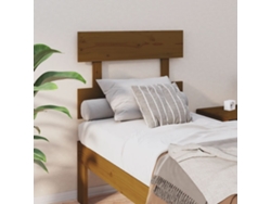 Cabecero De Cama Madera Maciza De Pino Marrón Miel 93,5x3x81 Cm